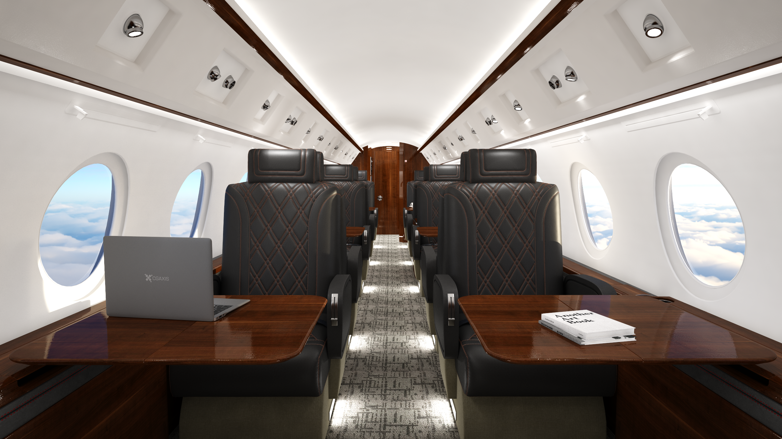 Jet Salon Interior seat design 02 View 02 - Aircraft Design