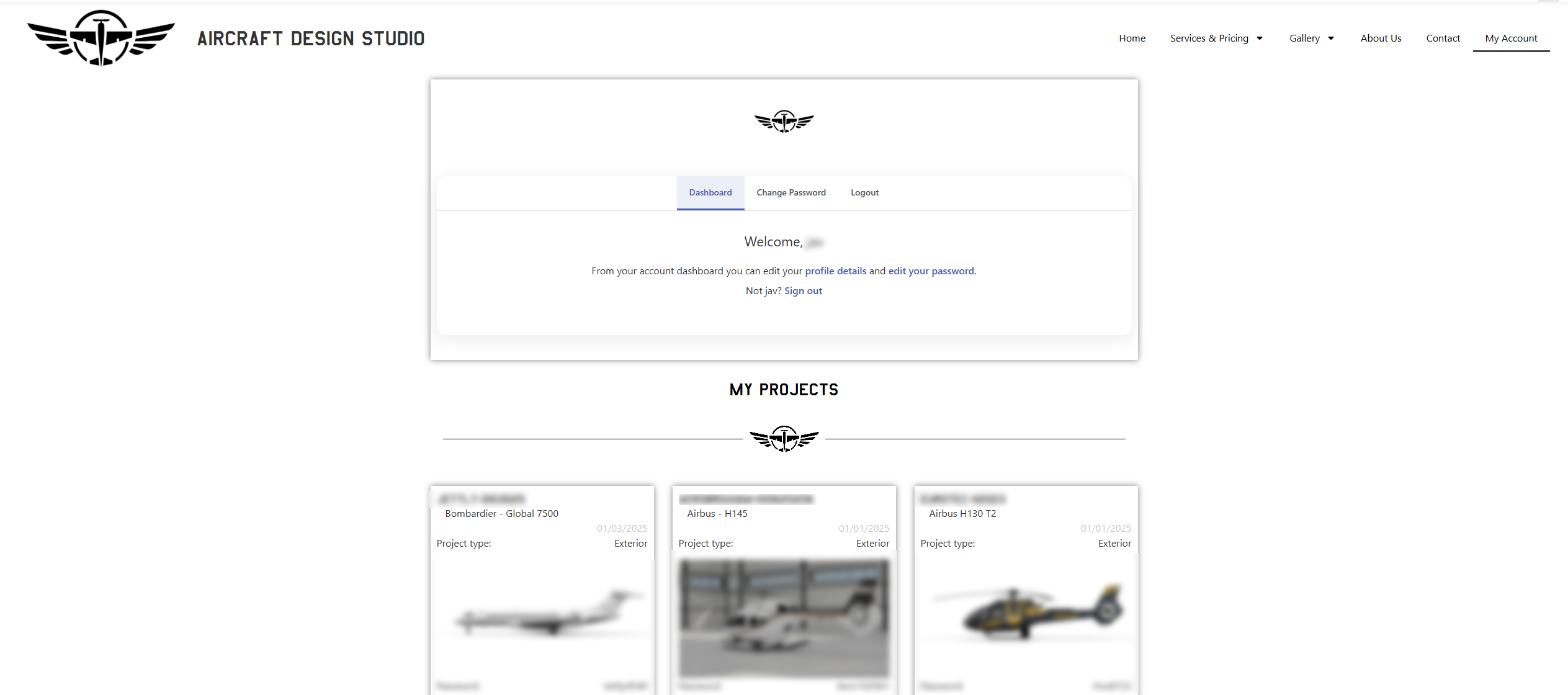 dashboard - Aircraft Design